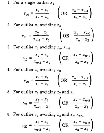Dixon test dixon q equations