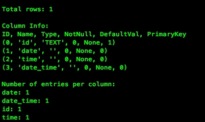 Sqlite in python tutorial 8 sqlite3 print db info 2