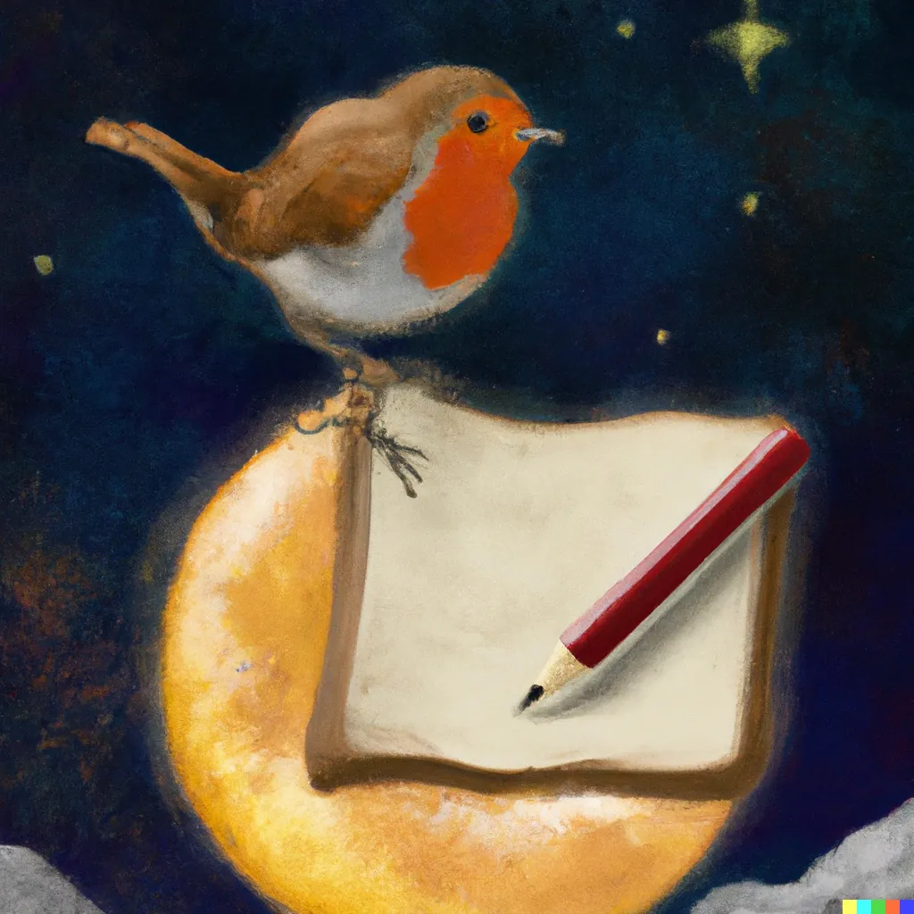 Ahead of ai and whats next red robin writing on the moon