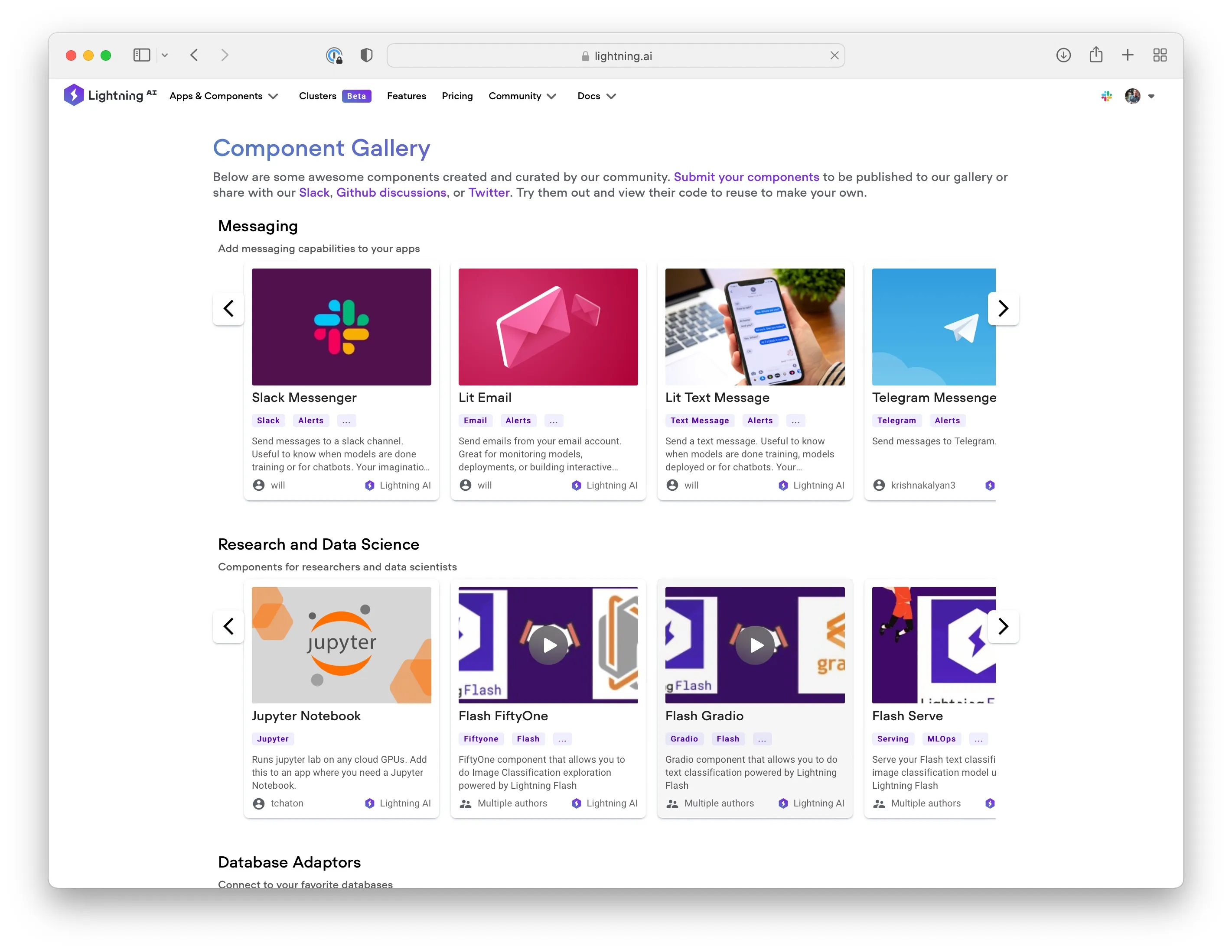 Lightning app srgan 1 component gallery