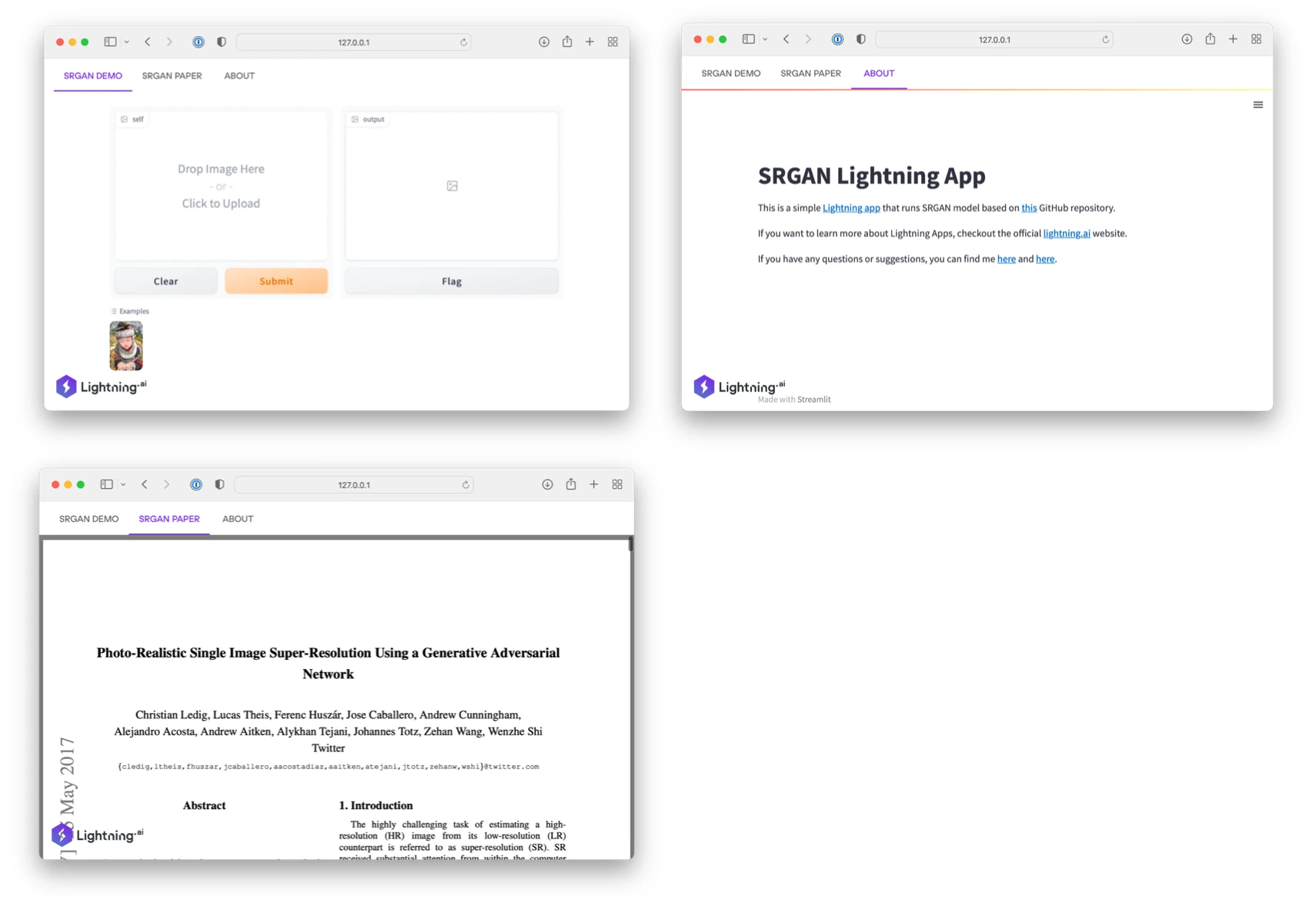 Lightning app srgan 1 overview