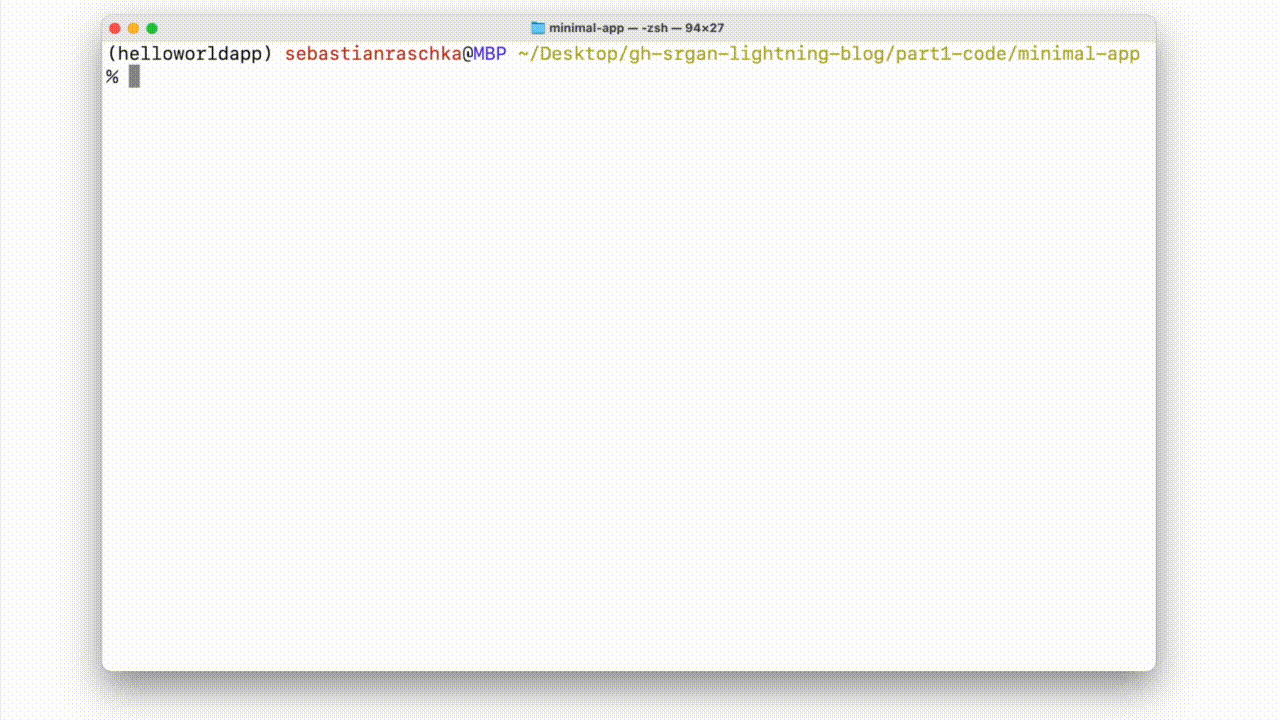 Lightning app srgan 1 run app1