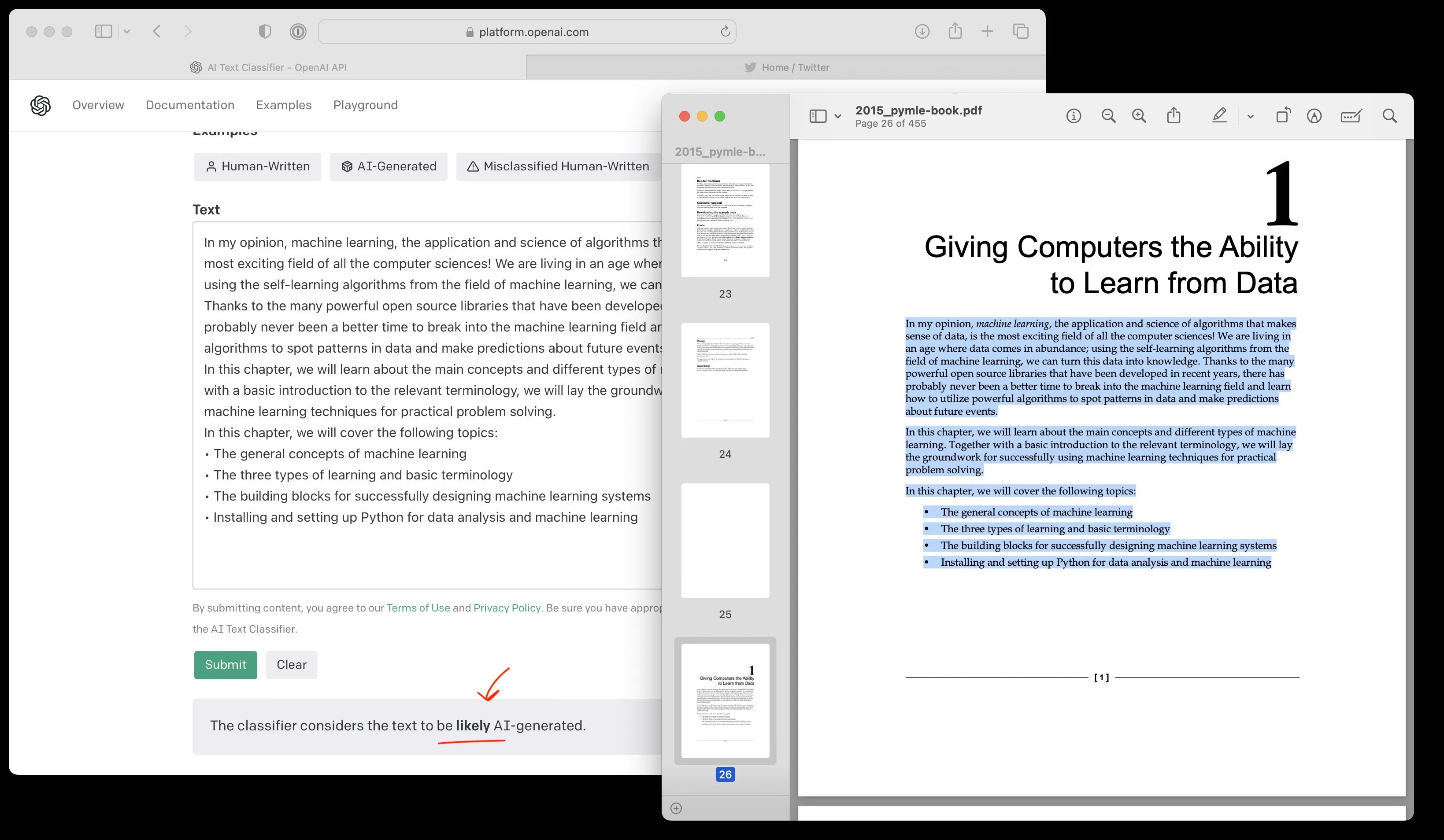 Detect ai ai classifier 1