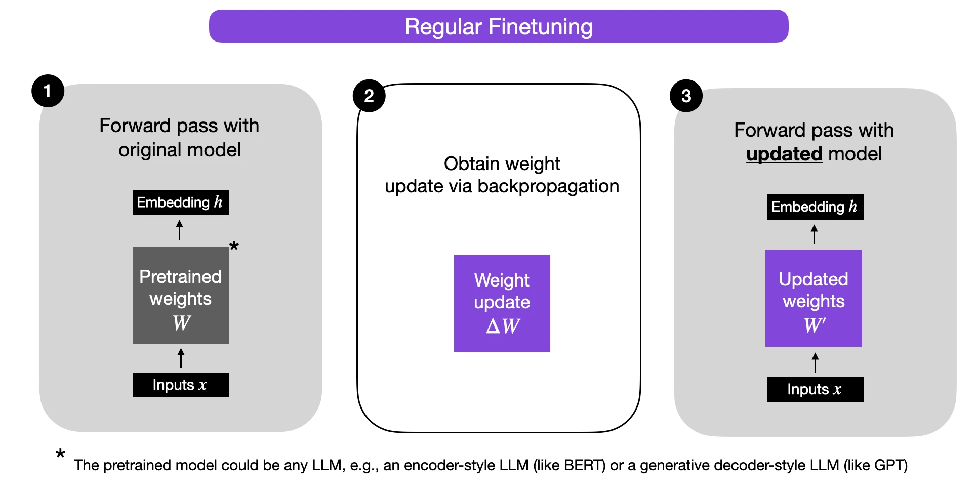 Llm finetuning lora regular finetuning