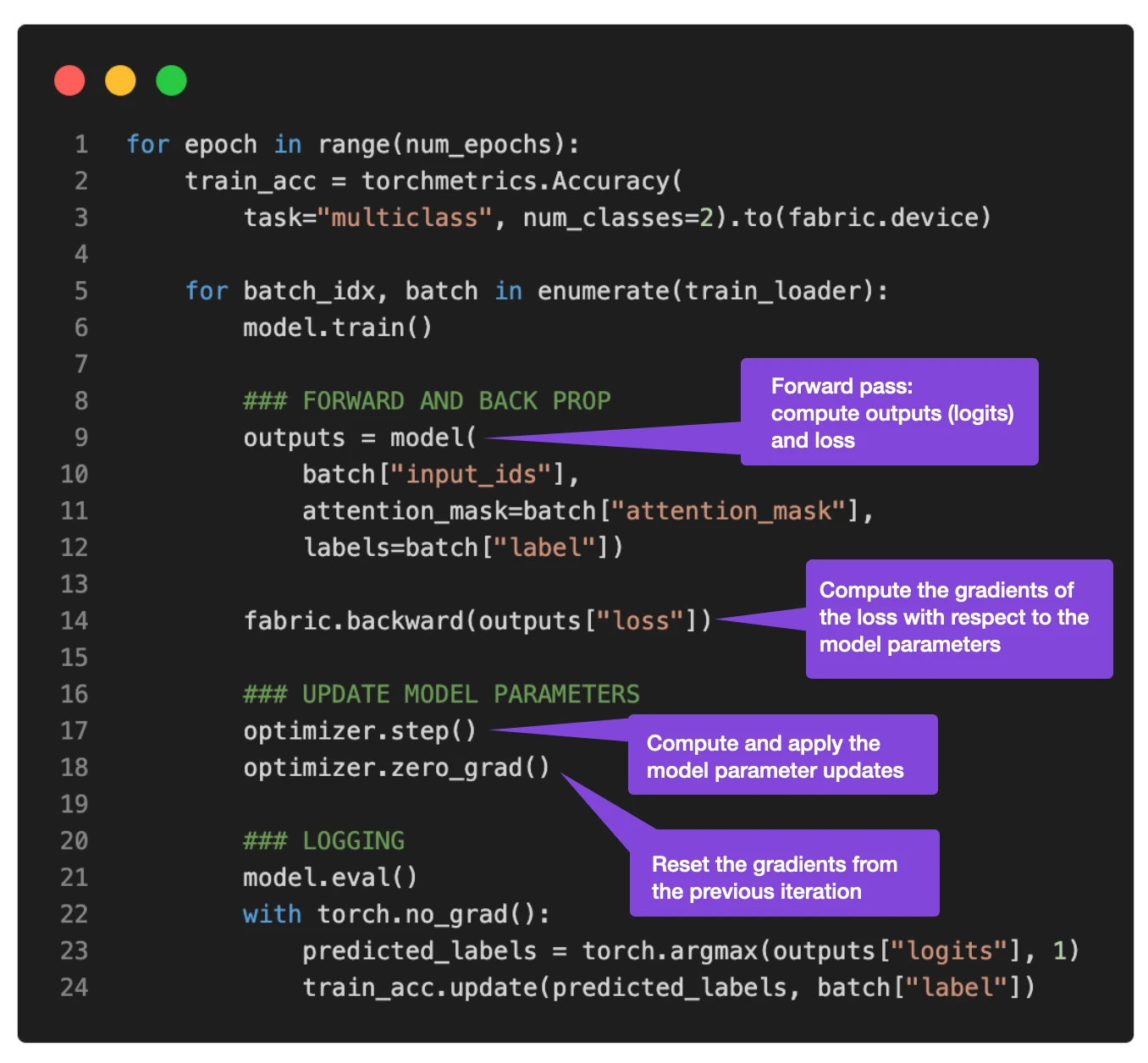 Llm grad accumulation pytorch training loop