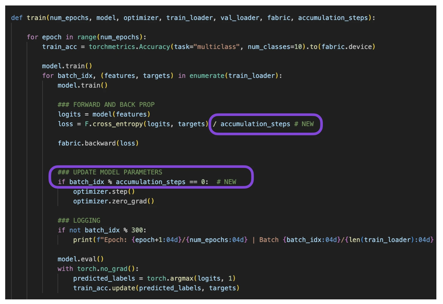 Pytorch memory optimization gradient acc