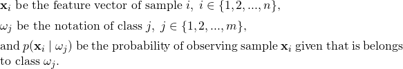 Bayes Theorem Notation